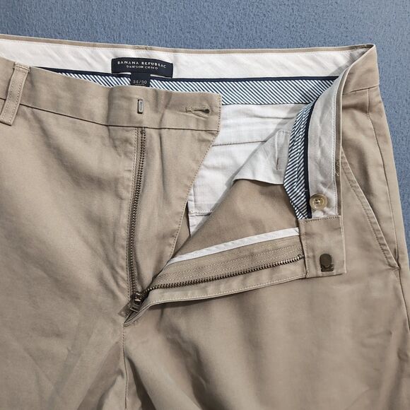 Banana Republic Men 34X30 (36X29.5) Brown Dawson Chino Straight Leg Pants - Picture 5 of 13